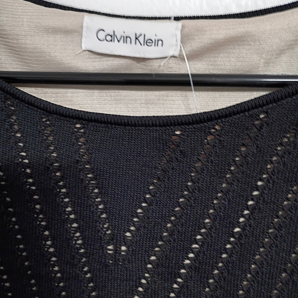 Calvin Klein Black Geometric Long Sleeve Dress - Picture 3 of 6